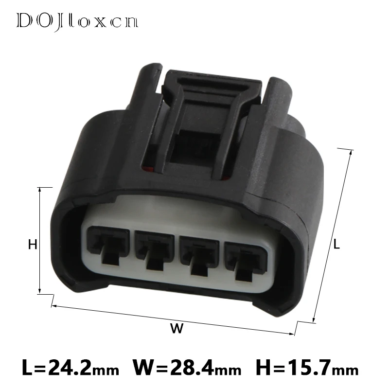 5/10/20/50 Sets 4 Pin Toyota Ignition Coil Waterproof Electrical Black Wiring Connector Female  Plug 90980-11885 DJ7042B-2.2-21