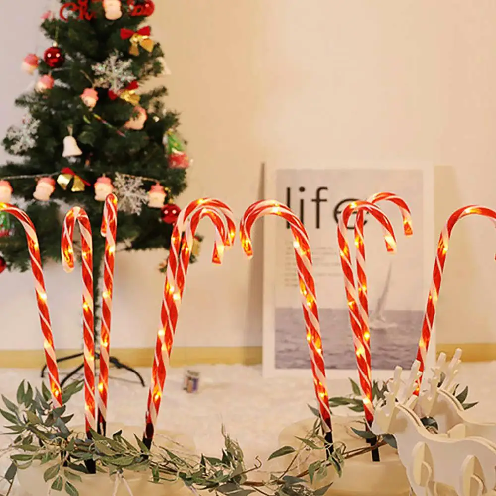 Usb/energia solar cane luzes de natal ao ar livre jardim decoração do feriado iluminação luz de fadas natal ano novo decoração para casa