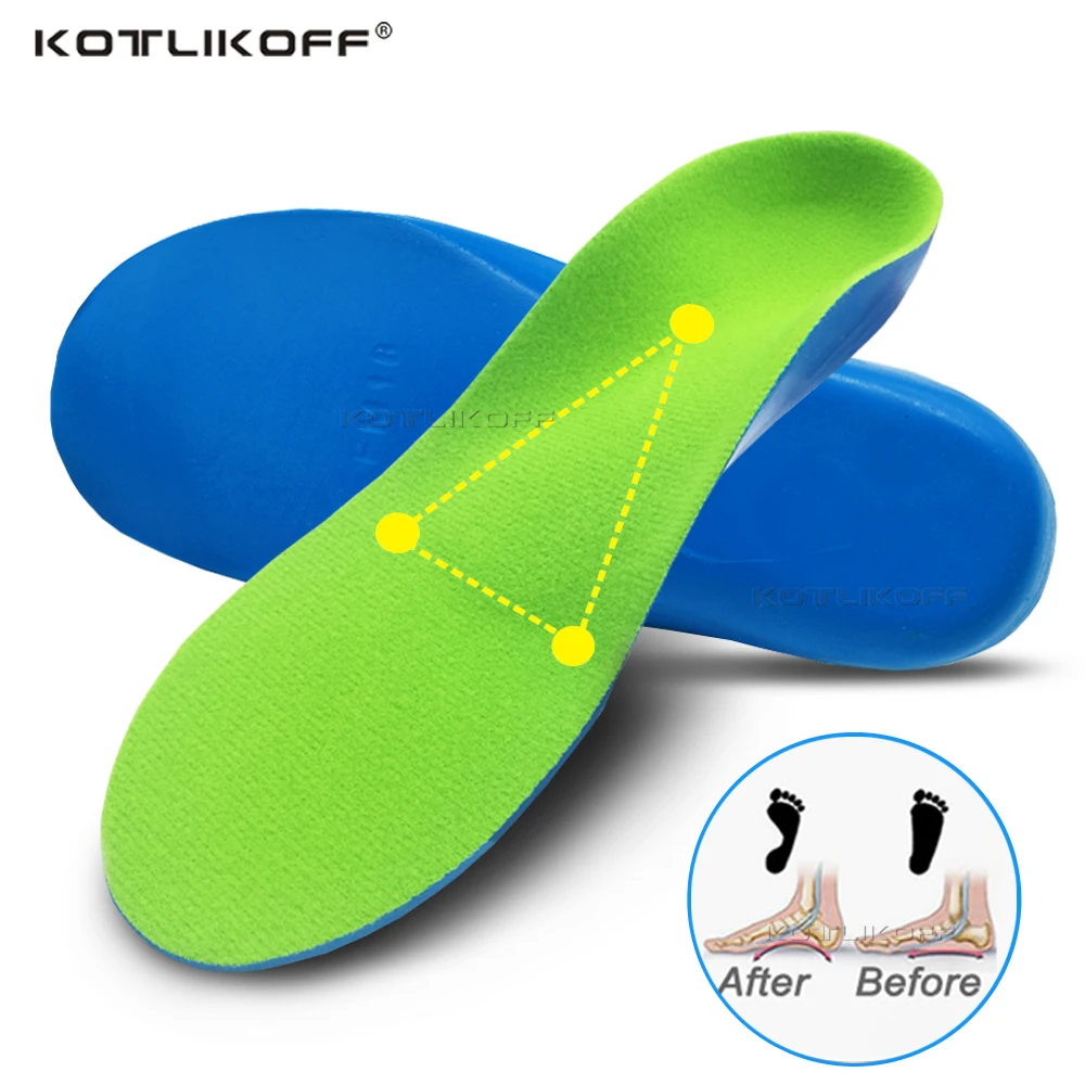 Orthopedic Insoles For Kids Hard Arch Support Orthotics Insoles Flat Feet Cubitus Varus XO Leg Plantillas Pad For Shoes Sole