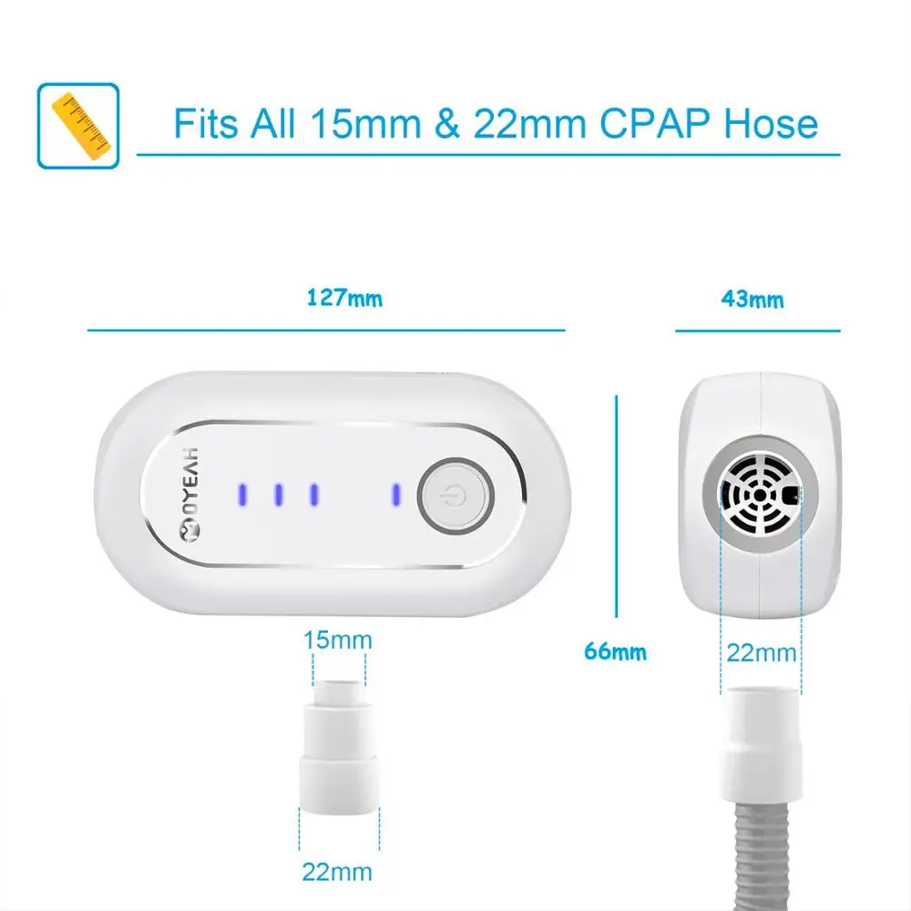 MOYEAH 2200mAh Battery Auto CPAP Cleaner Sanitizer For Cpap Mask Tubing Tableware Bottle Shoes Clothes Ozone Cleaner Disinfector