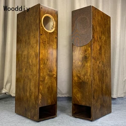 Wooddiy 8 Inch One PairTransmission Labyrinth Speaker Empty Cabinet Shell Floor Box  Full-range One-way Bass Reflex