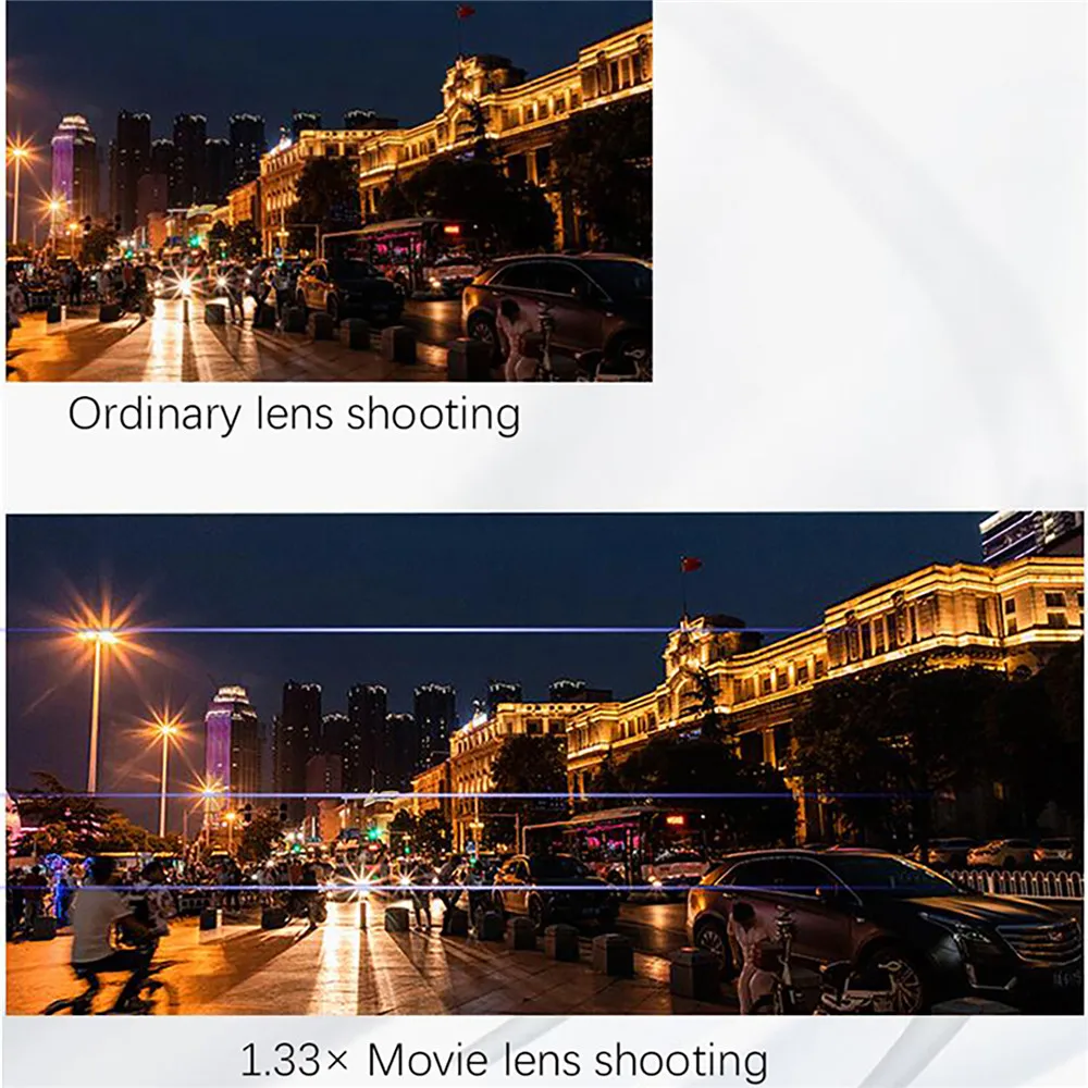 1.33X Widescreen Blu-ray Movie Lens Filter for DJI Mavic 2 Pro Drone Anamorphic Movie Lens Video Shoot Filmmaking Accessories