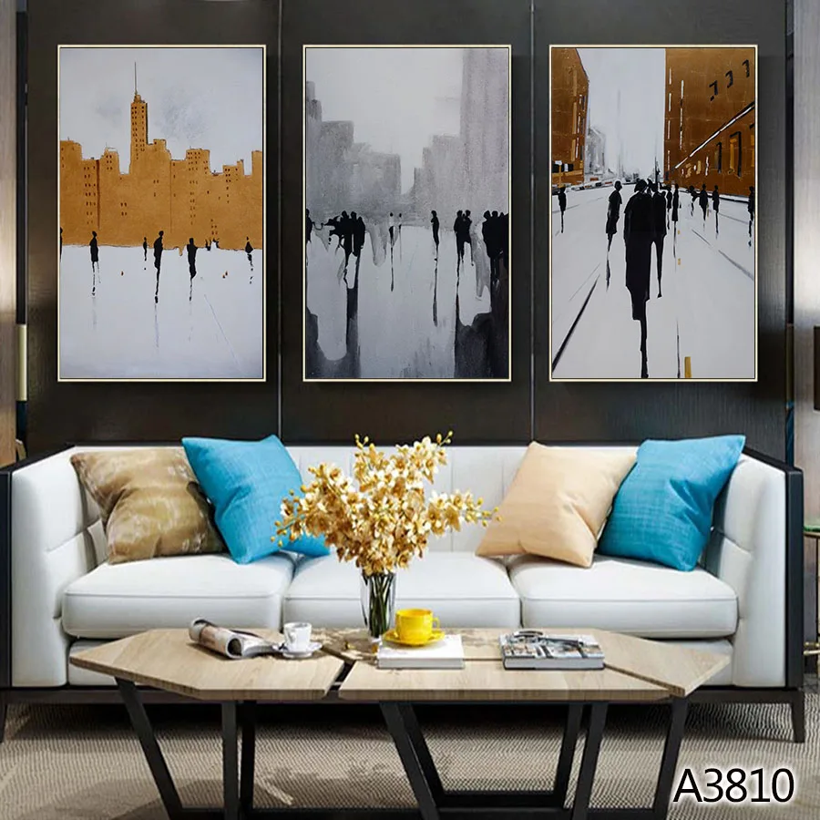 

Modern Abstract Oil Painting Print on Canvas 3pcs Color Abstract Canvas Printing Wall Art Picture Painting for Home Decor