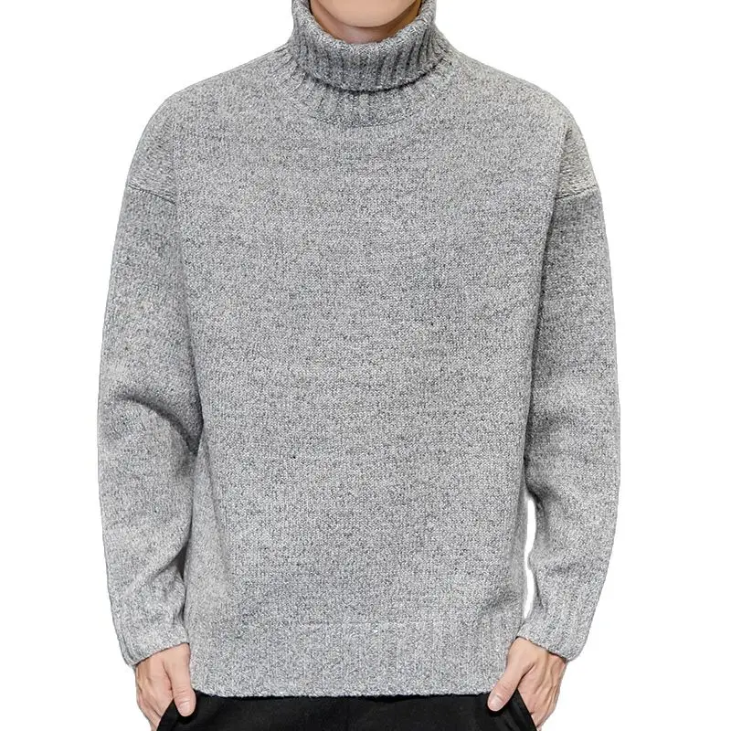 Turtleneck Men Sweater Mens Knit Pullover Sweaters Male Knitted Bottoming Shirt Mens Jumper Winter Clothes for Man Turtle Neck