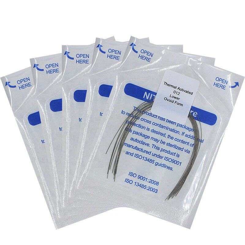 Dentistry Orthodontics Niti Dental Arches Wire 5 Packs  Round Thermal Activated Dentist Materials