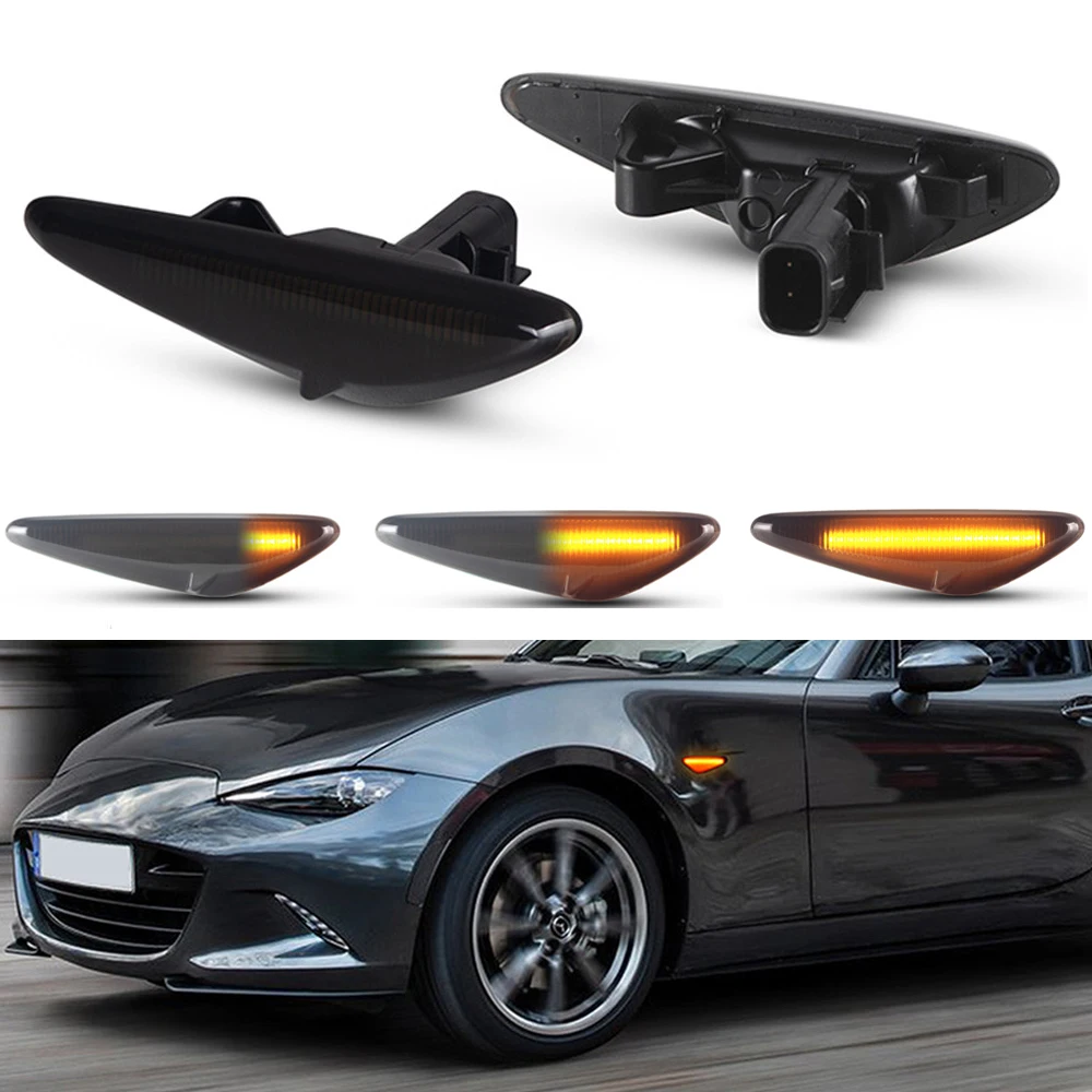 

For Fiat 124 Spider Mazda MX-5 RX-8 6 Atenza GH 5 Premacy CW Dynamic LED Side Marker Blinker Turn Signal Light Error Free