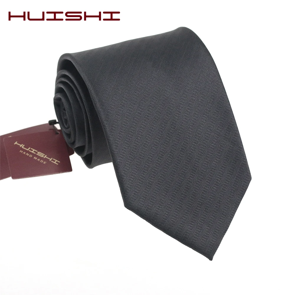 Male Formal Business Neck Tie Sale Wholesale Dark Gray Color Retro Stripe Shape Unisex Necktie Men Polyester Wedding Accessories