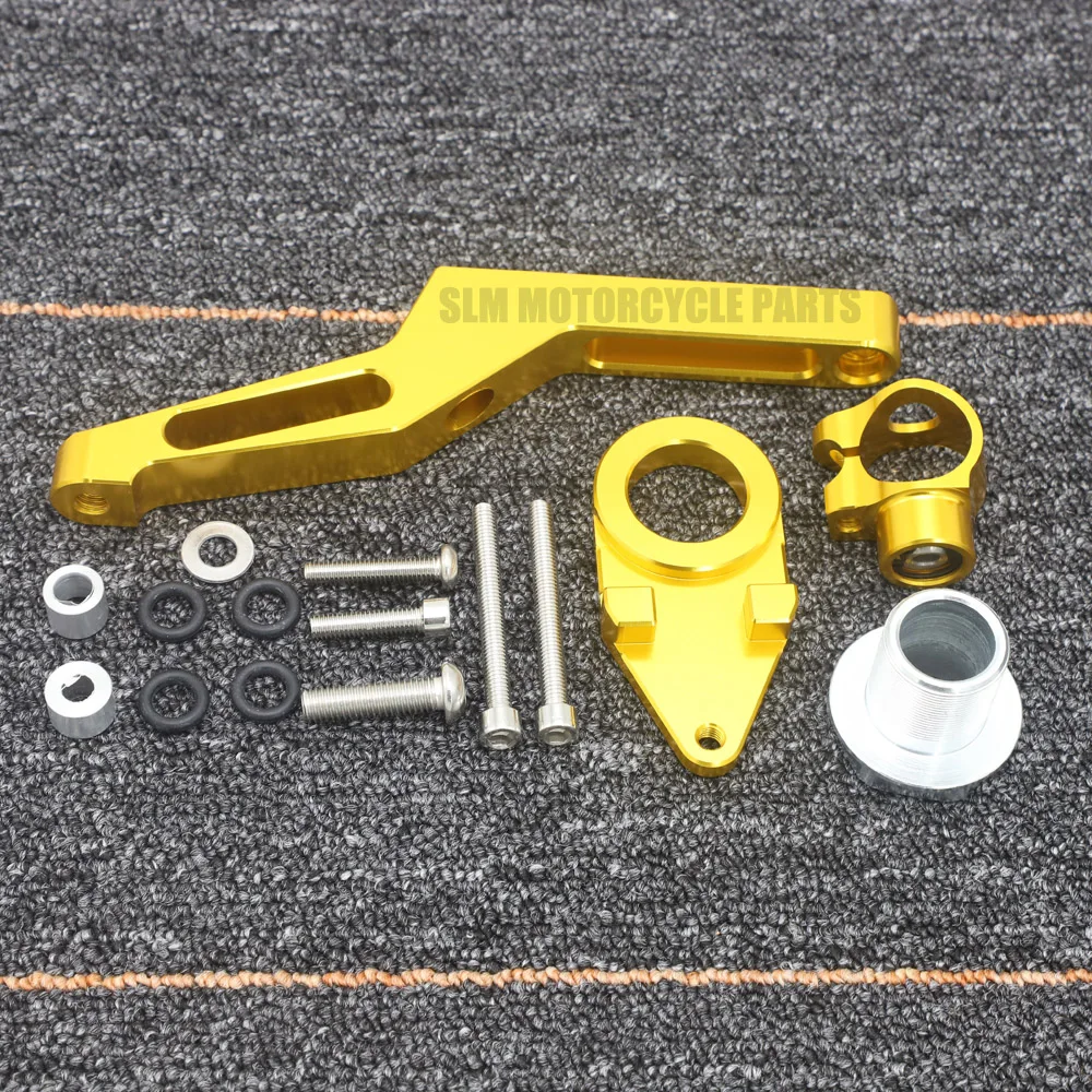 

For Kawasaki ZX6R ZX-6R 2009 - 2022 2021 2020 CNC Motorcycle Adjustable Accessories Steering Stabilize Damper Bracket Mount kit