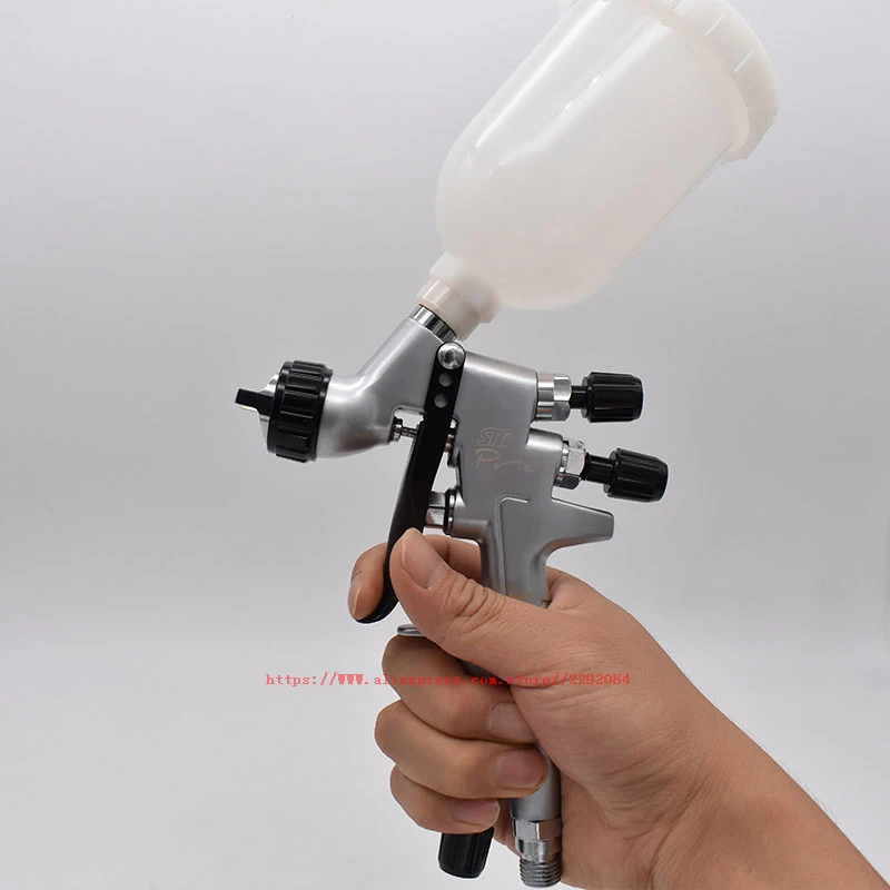 MINI88 Spray Gun SRi Pro 1.2mm Gravity Feed HVLP Paint Sprayer with 250ml cup Paint Gun Water Based Air Spray Gun Airbrush