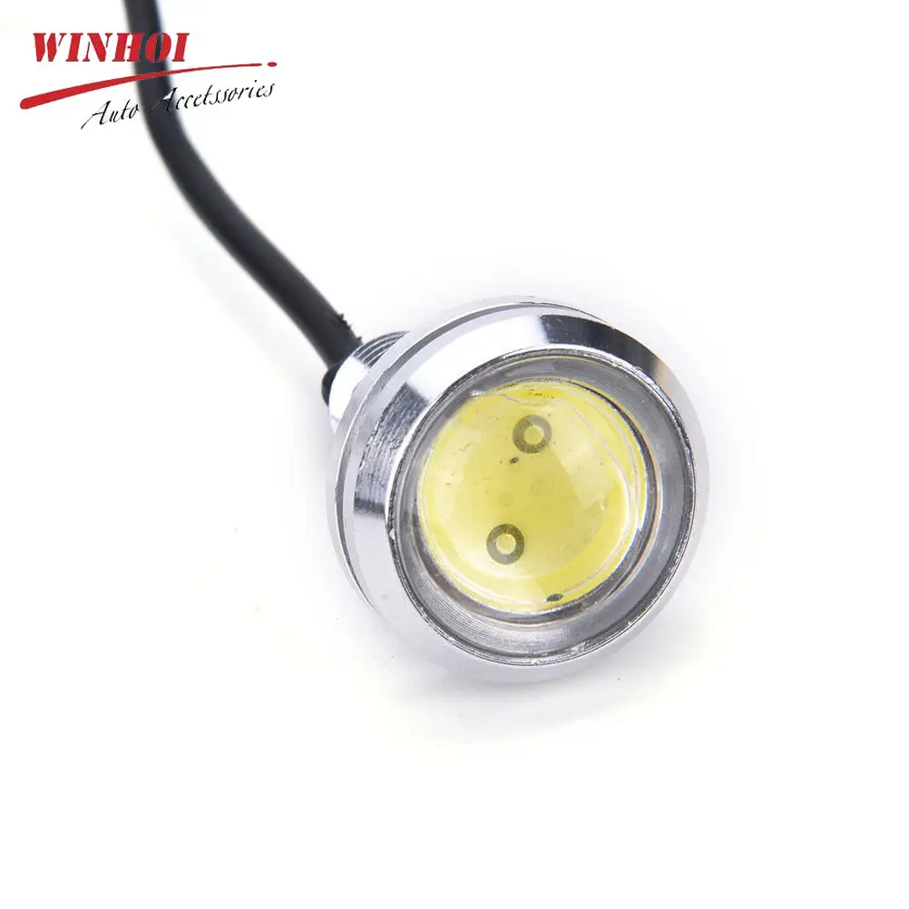 2pcs 23mm Car LED Eagle Eye Daytime Running Light Fog Light License Plate Light Waterproof Car Truck Backup Reverse Lamp Bulb