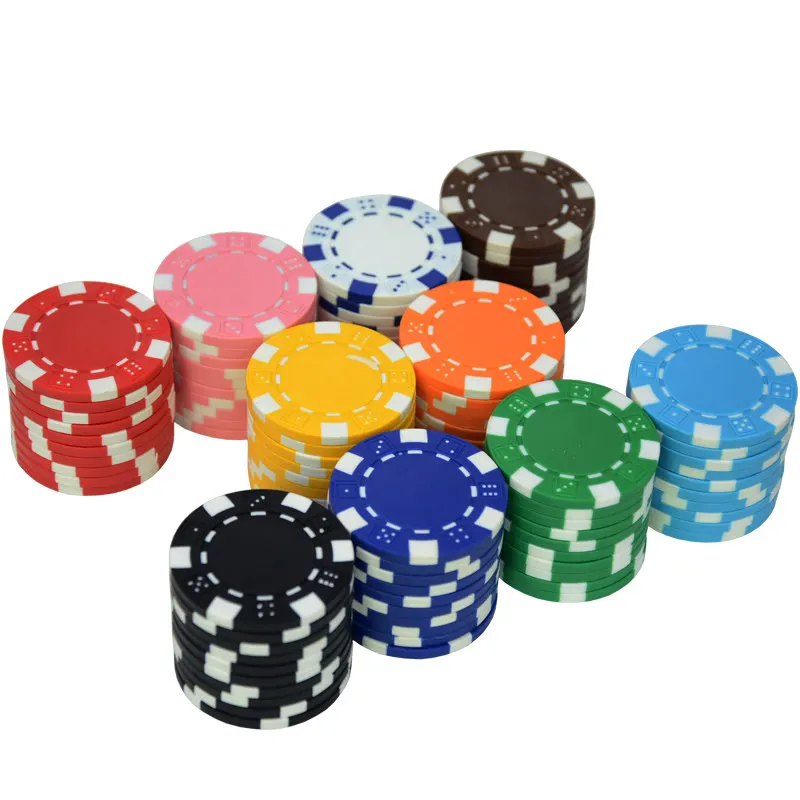 10 Pcs ABS Plastic Poker Chips Casino Texas Hold\'em Poker Metal Coins Chips Set Poker Accessories Factory Poke Chips Wholesale