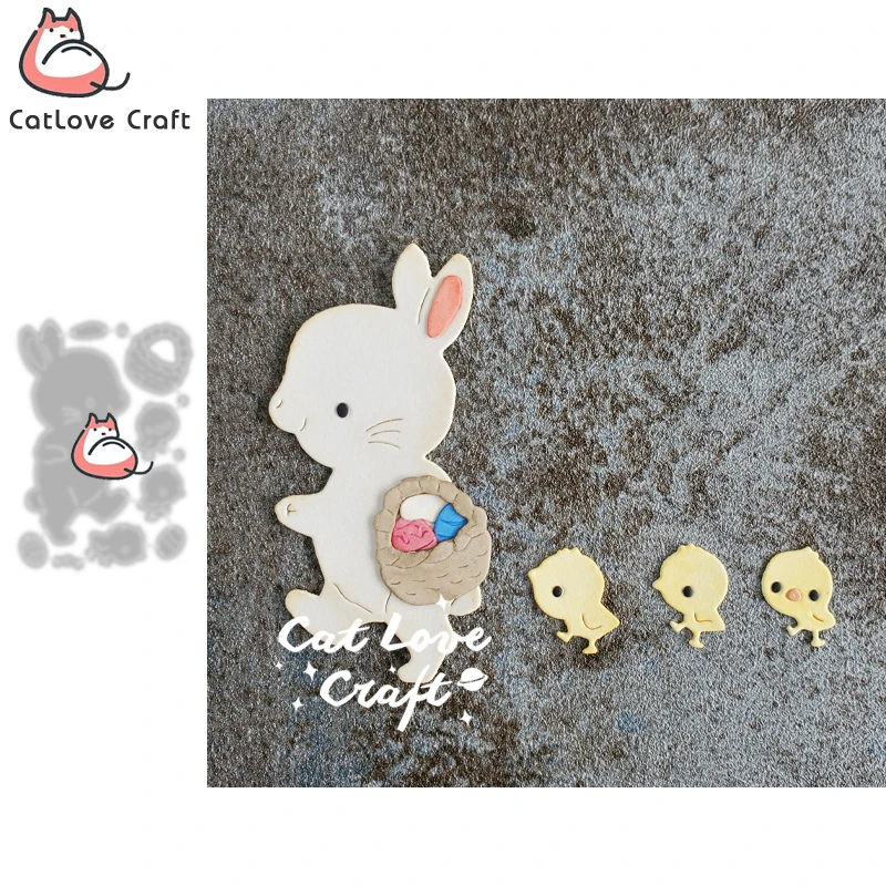 Catlove Kaninchen Osterhase Metall-Stanzformen, Scrapbooking, Schablone, gestanzte Kartenherstellung, DIY-Handwerk, Prägung, neue Stanzformen für 2022