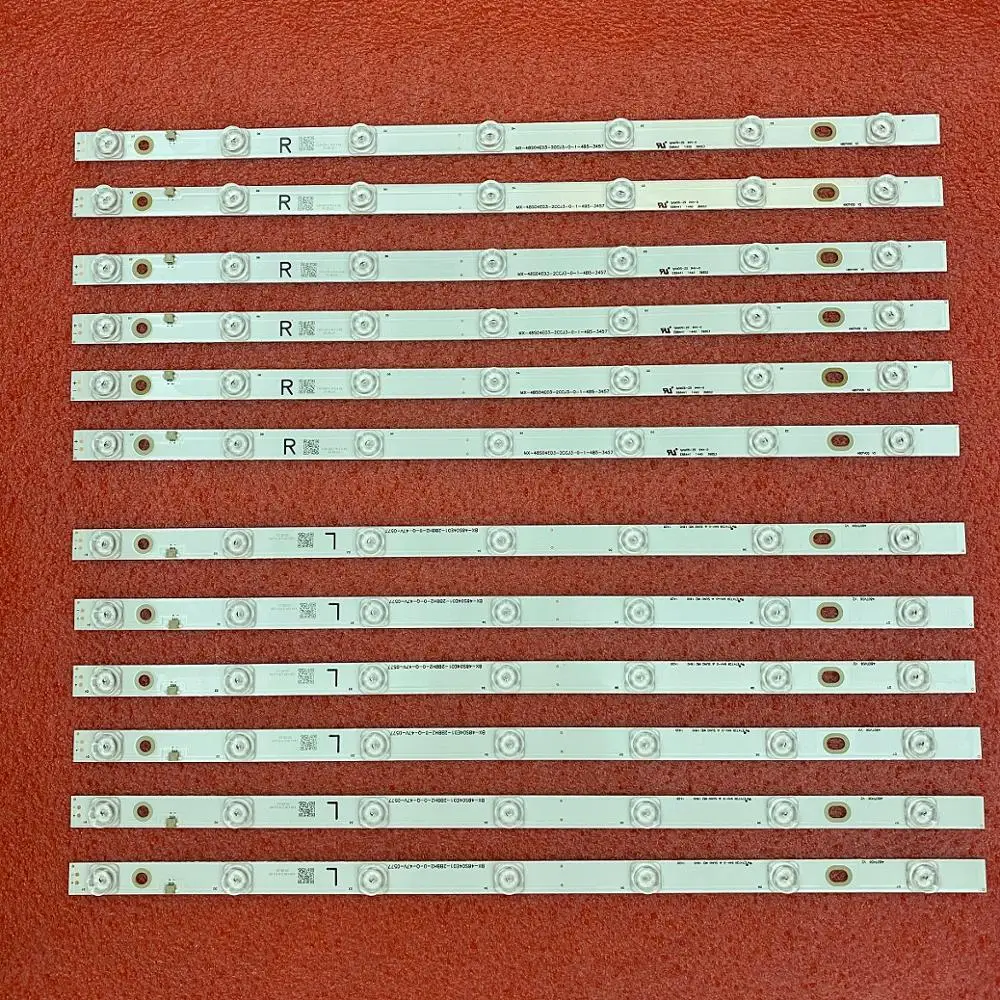 12 PCS/set LED backlight strip for Panasonic TX-48AS640B TX-48AX630B TX-48AX630E TX-48AXW634 480TV05 480TV06 V2 R L