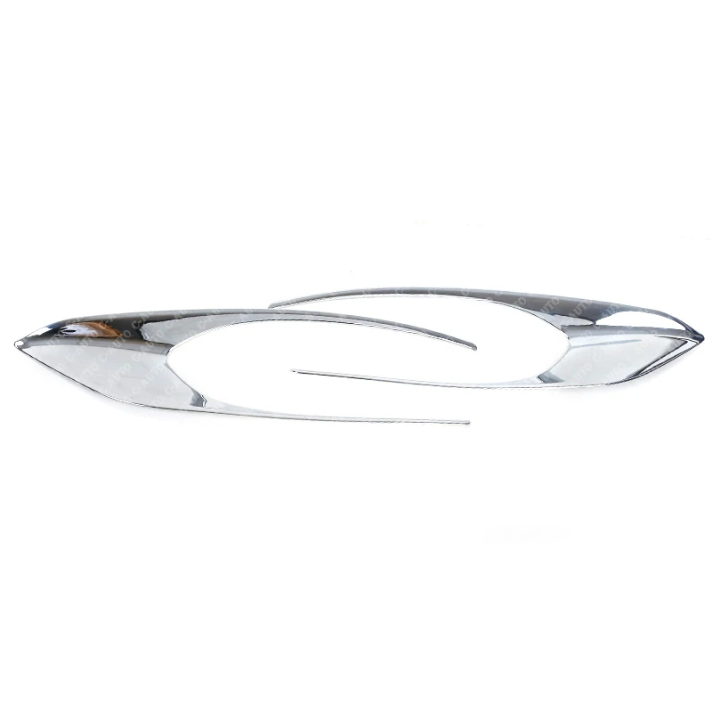 2PCS Car ABS Mirror Chrome Left and Right Front Fog Light Box Cover Case Stickers Trim For Peugeot 301 2017 Part Accessories