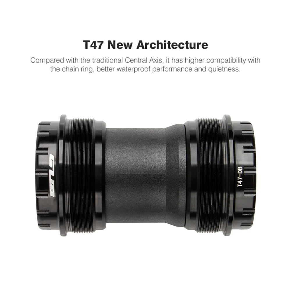 

T47-DB Bicycle Bottom Bracket Crankshaft 68/73mm Thread Type Aluminum alloy Crankshaft Bearing Bicycle Shaft Steel Bearing