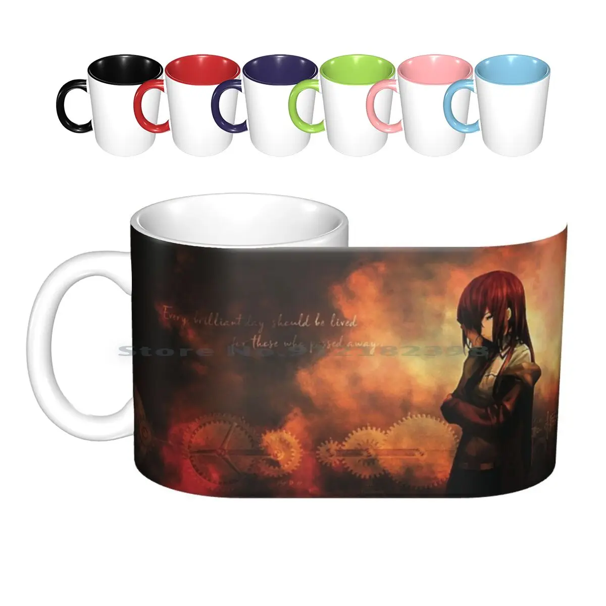 4k Kurisu From Steins Gate Ceramic Mugs Coffee Cups Milk Tea Mug Steins Gate Steins Gate Steins Gate Steins Gate Steins Gate