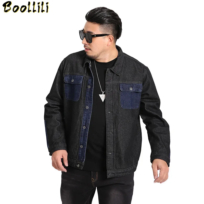 

New Spring 2023 And Autumn Denim Jean Casual Jacket Men Clothing Large ASIAN Size L-5XL 6XL 7XL