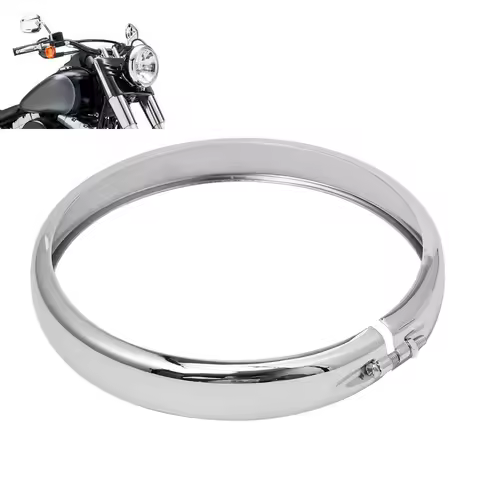 Motorcycle Chrome 5.75'' Headlight Headlamp Trim Ring For Harley Sportster Iron XL 883 1200 Dyna Softail Street Bob