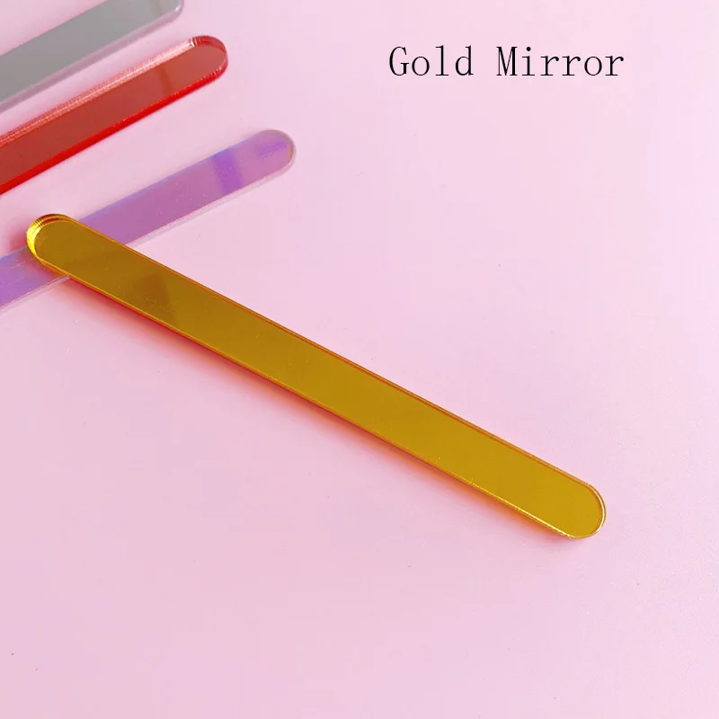 10pcs Cakesicle Sticks Acrylic Cake Topper Wedding Gold Sliver Mirror Ice Cream Stick for Baby Birthday Party Cake Decorations