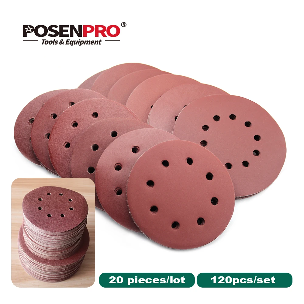 180mm/225mm Sanding Disc Sandpaper Assorted holes 100/120/150/180/240/320 Grit  For 180/215 Electric Dry Wall Sander Polisher