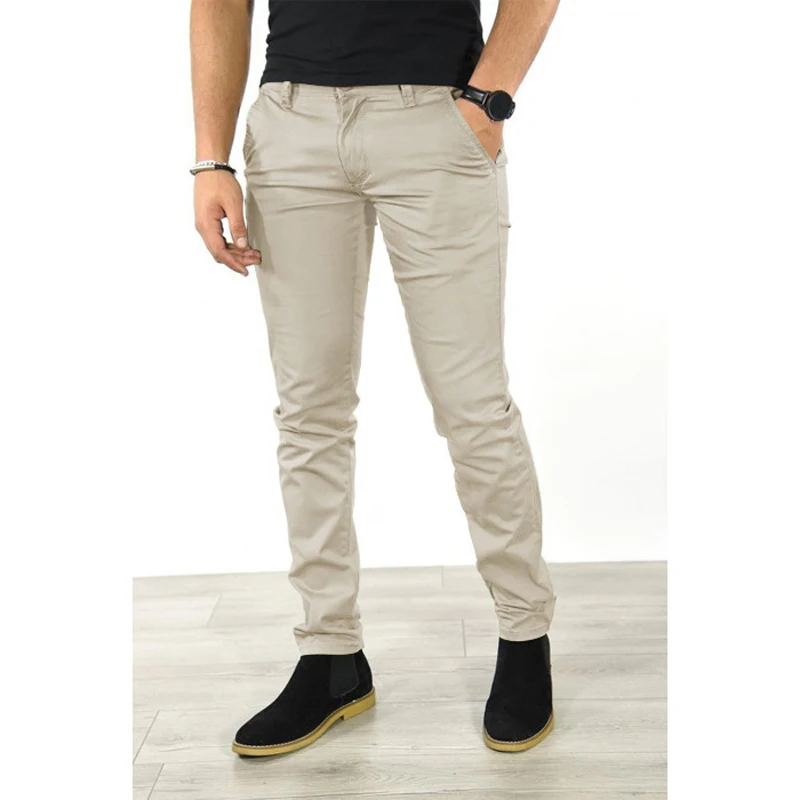 Herfst 2022 Nieuwe Casual Broek Mannen 6 Kleuren Klassieke Stijl Mode Business Slim Fit Rechte Broek Effen Dagelijks Mannelijke kleding Hot