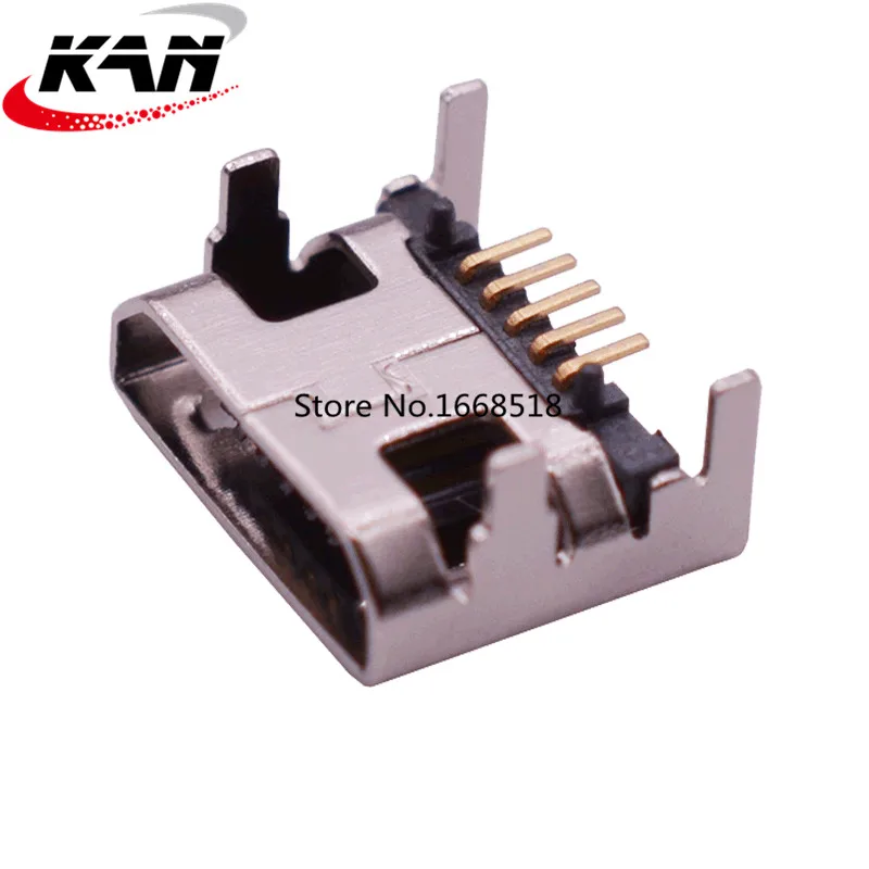 

20pcs Micro USB connector 5pin seat Jack Micro usb Four legs 5P Inserting plate seat Mini usb connector