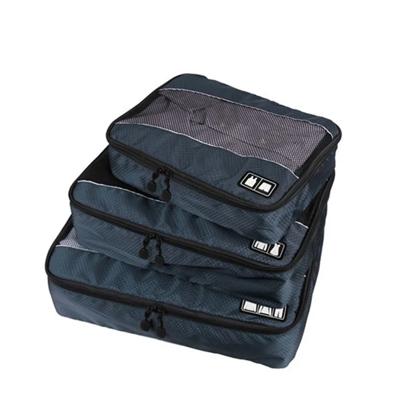 3 Pcs/Set Clothing Packing Cubes Travel Bag for Shirts Pants Garment Bags Luggage Organizers Necessaire