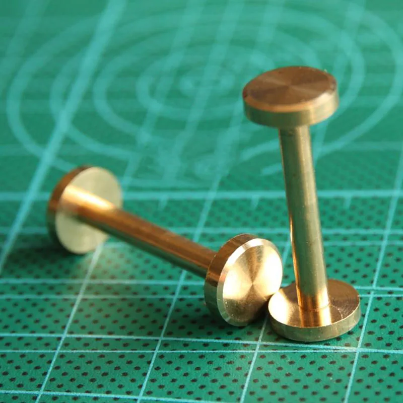 Spedizione gratuita altezza 22mm portafoglio borsa vite cintura in ottone rivetto fai da te in pelle fatta a mano portachiavi auto fissaggio parte Hardware