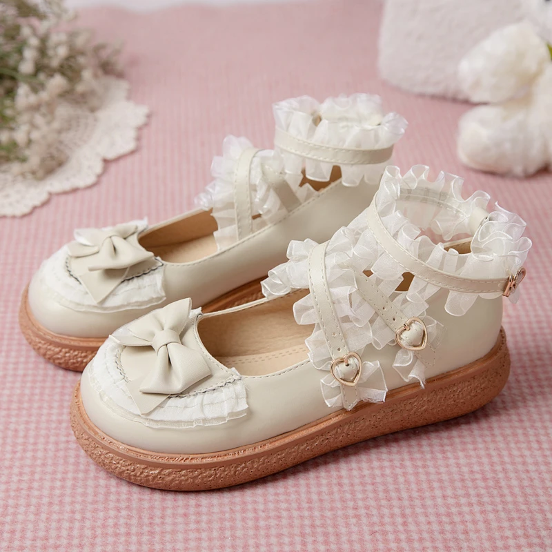 

Authentic Original Lolita Shoes Lace Small-Large Size Soft Girl Student Girl Pumps Japanese Shoes Lolita Shoes Kawaii Shoes