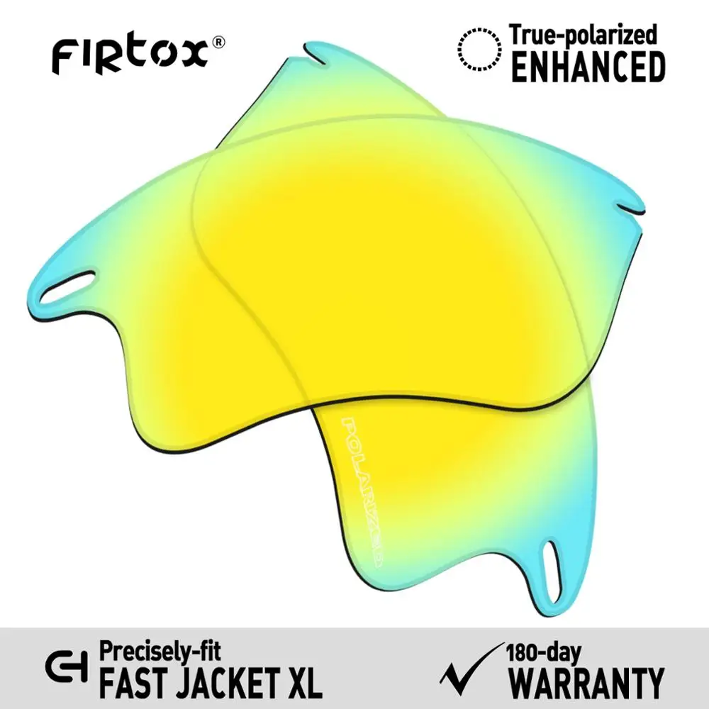 Firtox Anti-Seawater Polarized Lenses Replacement for-Oakley Fast Jacket XL OO9156 Sunglasses (Lens Only) - Multiple Colors