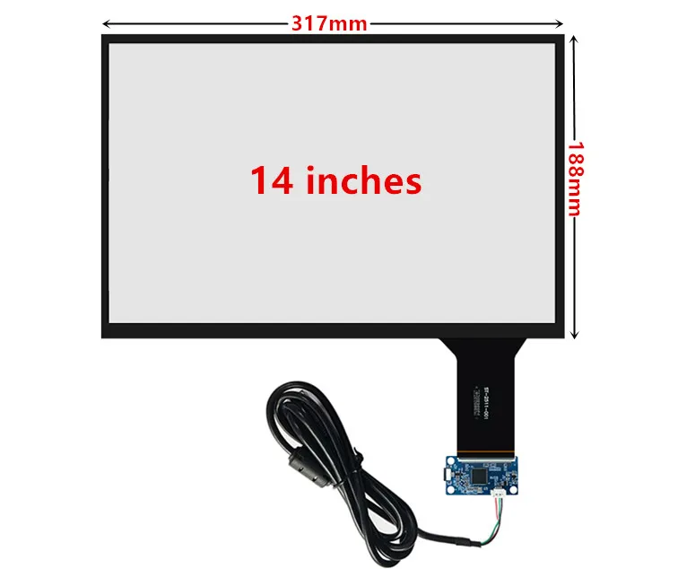 polegada 317 mm 188 mm industria capacitivo painel de toque digitador da tela vidro usb placa motorista 14 01