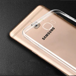 Soft Clear Slim Phone Case for Samsung Galaxy C7 C7000 C7Pro Pro C7010 GalaxyC7Pro TPU Transparent Ultrathin Back Cover Carcasas