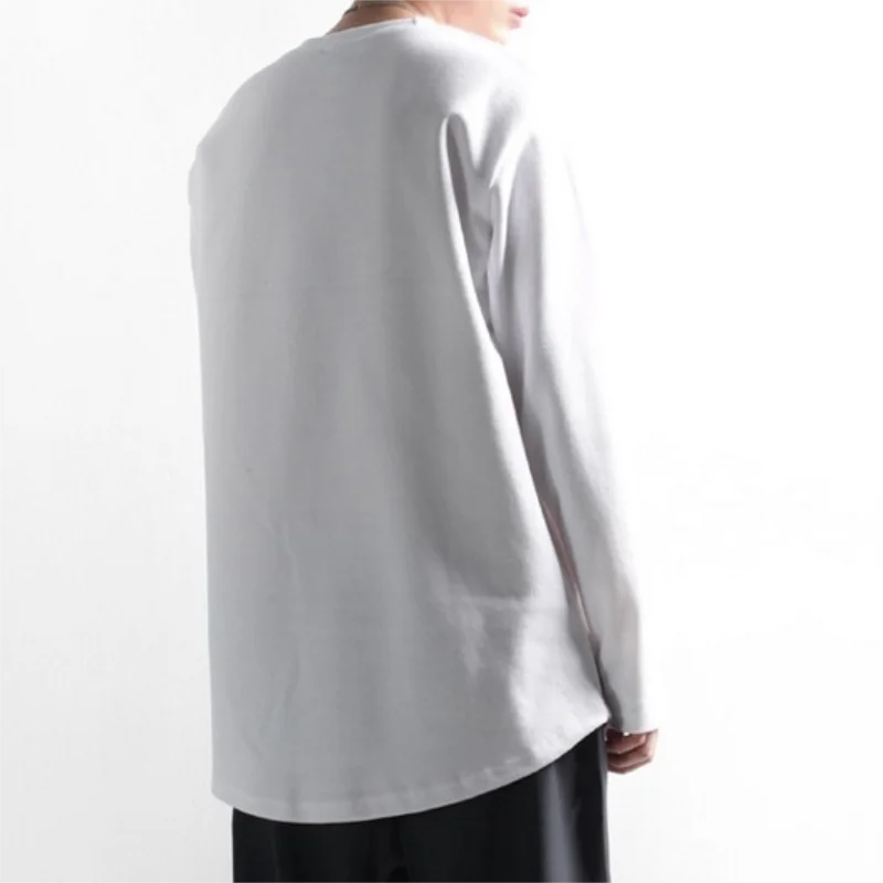 

Men's Long Sleeve T-Shirt Spring And Autumn New Korean Japanese Daily Comfortable Leisure Large Size Bottom Shirt