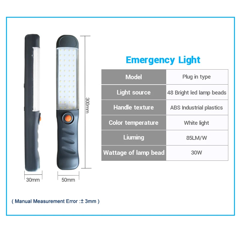 Imagem -02 - Led Luz de Trabalho Lanterna Built-in Bateria Holofote Lâmpada de Acampamento Reparação Mão Segurar Mochila Iluminação Spotlight