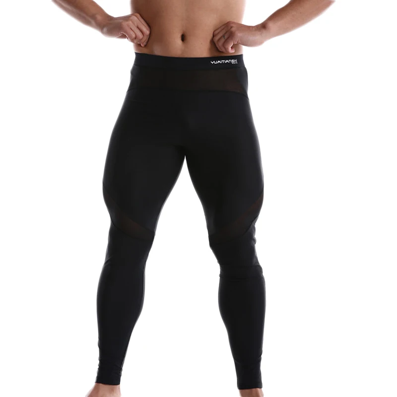 Mannen Lange Onderbroek Zomer Ijs Zijdeachtige Mesh Broek Ademend Zachte Slaap Slijtage Bodems Strakke Mannelijke Lange Ondergoed Leggings Pyjama