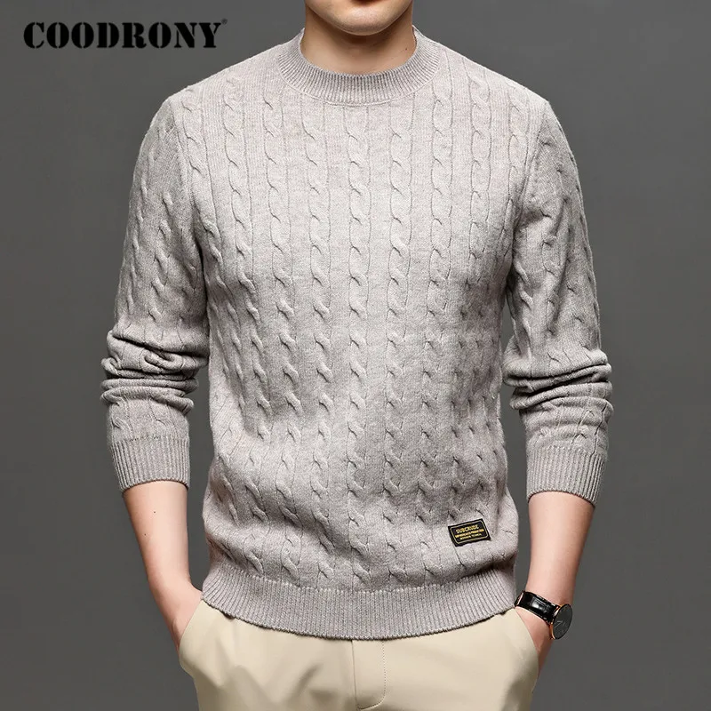 COODRONY Brand Sweater Men Streetwear Fashion Knitwear Jumper O-Neck Pullover Men Clothing Autumn Winter Casual Sweaters C1191