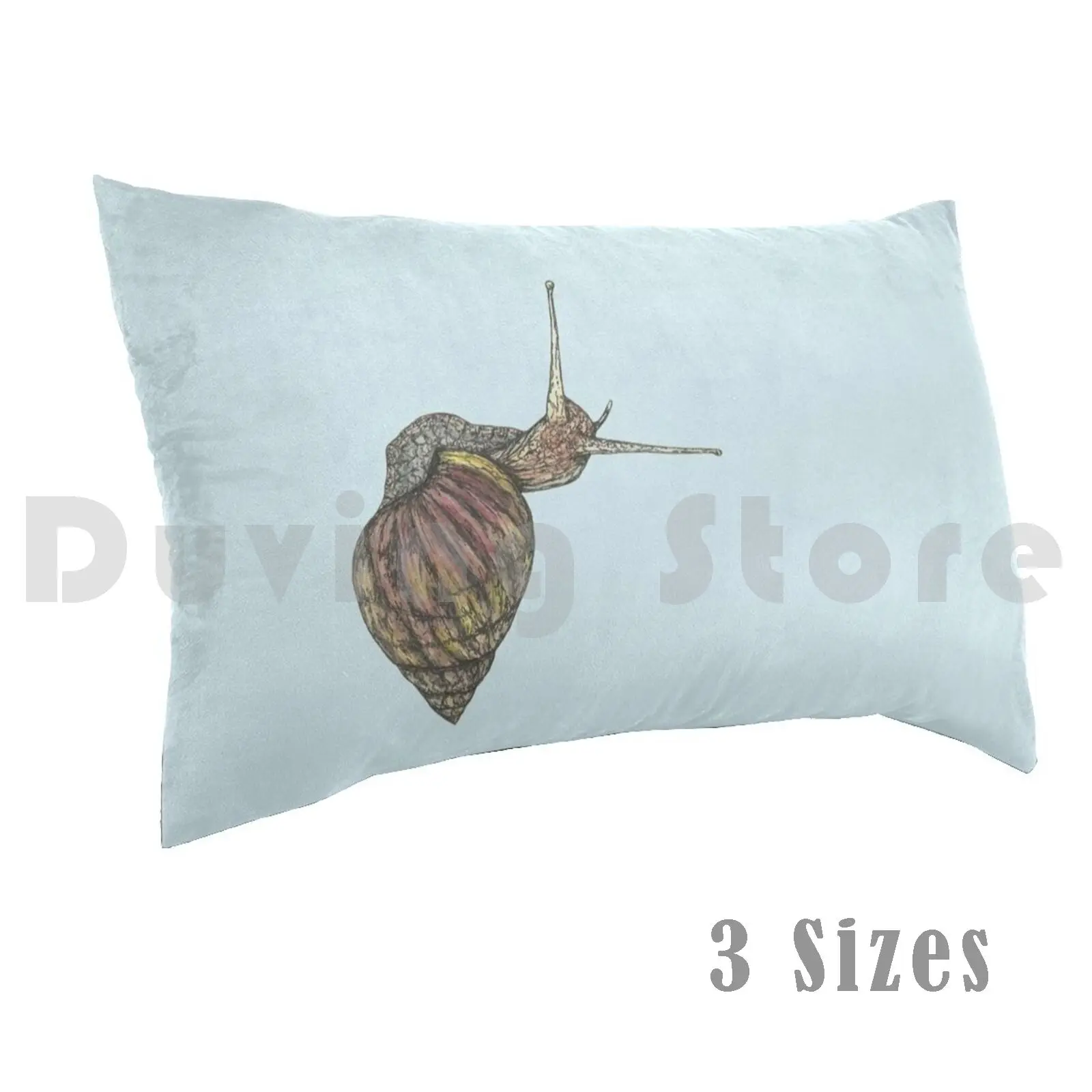 Torti Snail Pillow Case Printed 50x75 Snail Animal Nature Garden Wildlife Shell Seren Sketches Bug Gardener