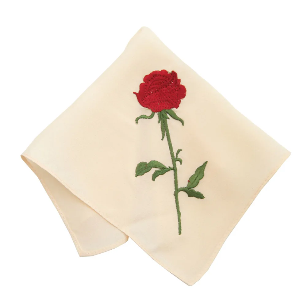 Accessori per tessuti per fazzoletti da donna assortiti floreali Hanky con fiori ricamati da donna 2 pezzi A3