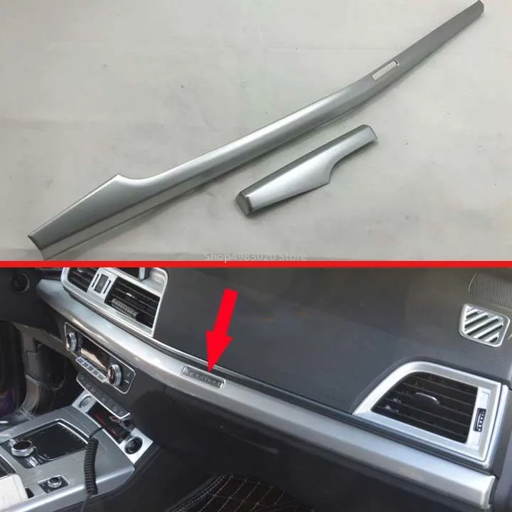 

Для Audi Q5 Q5L 2018 2019 декоративные аксессуары ABS хром матовая центральная консоль интерьерная приборная панель вокруг отделки