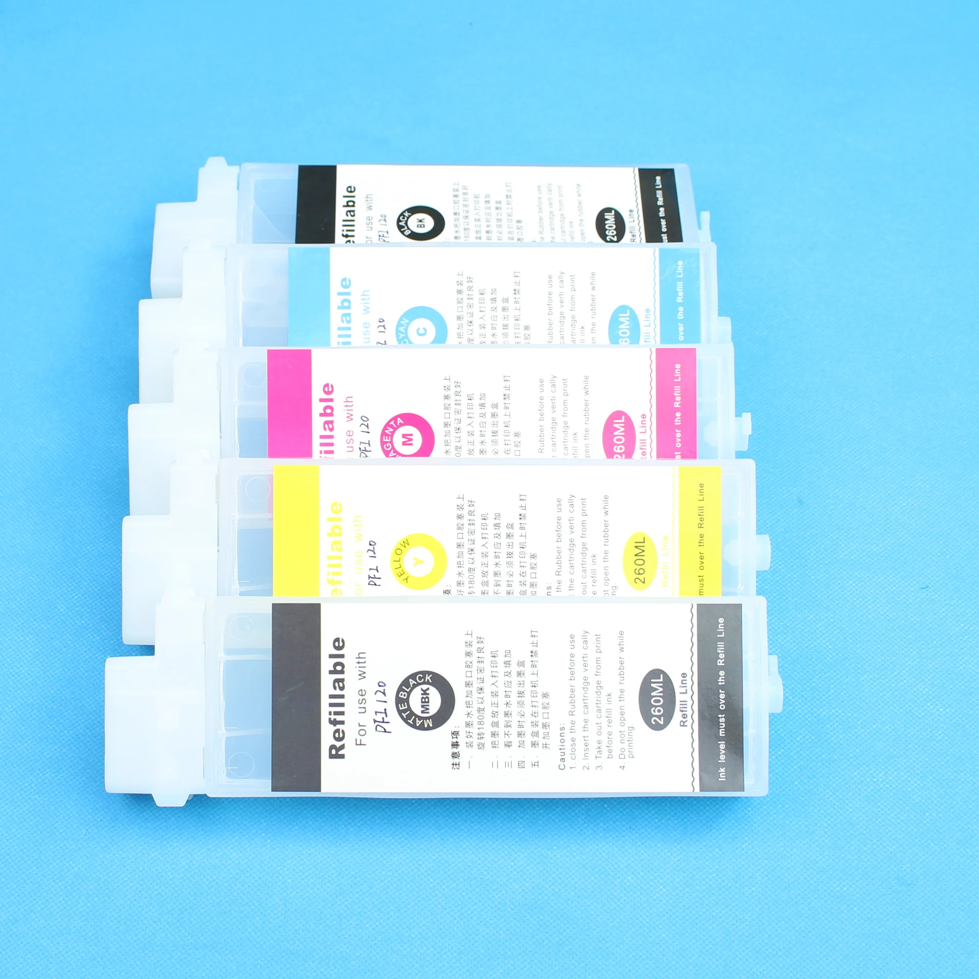 

PFI120 PFI 120 Refillable Ink Cartridges For Canon TM200 TM205 TM300 TM305 200 205 300 305 Printer Ink Cartridges PFI 120 Chips