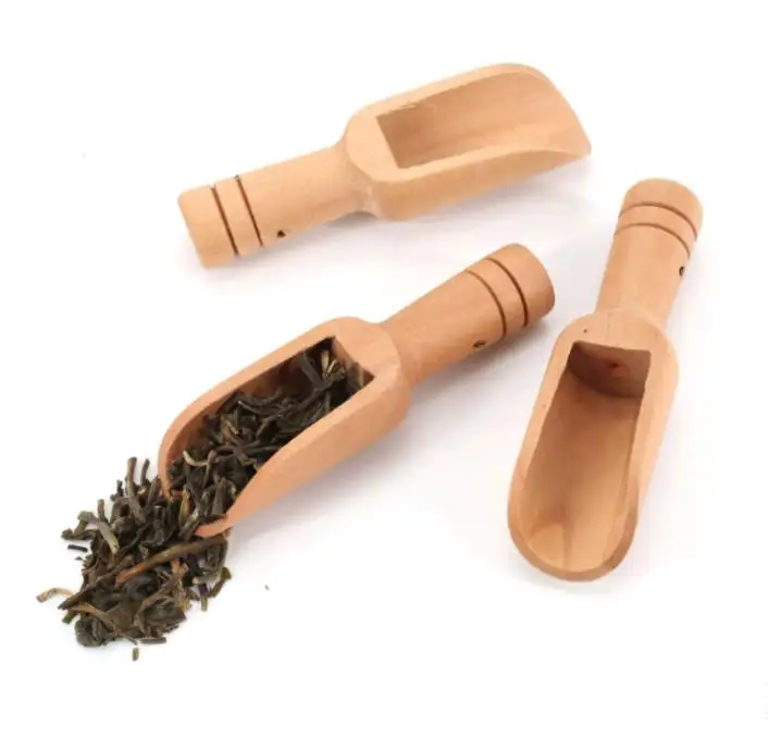 

500pcs Mini Wooden Scoops Bath Salt Powder Spoon Candy Laundry Tea Coffee Spoons Eco Friendly Wood Mini Scoops SN1207