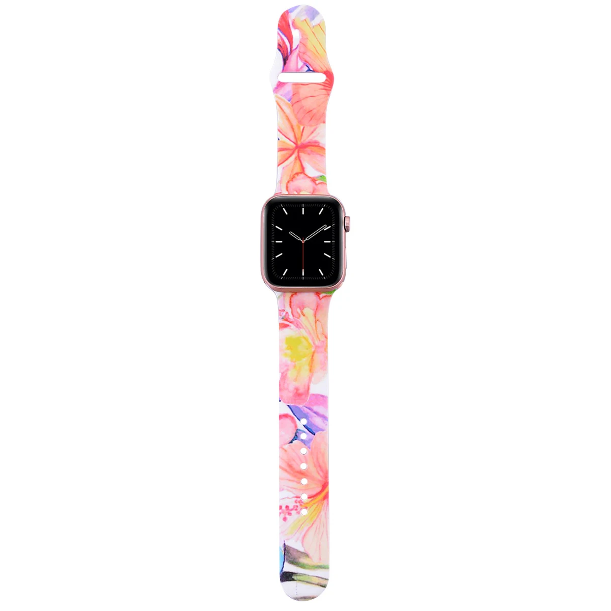 Bandas de flores para Apple Watch Series 6, 5, 4, 3, 2, 1 SE, 40mm, 44mm, correa de silicona con patrón impreso para IWatch Series 4, 3, 2, 38mm, 42mm