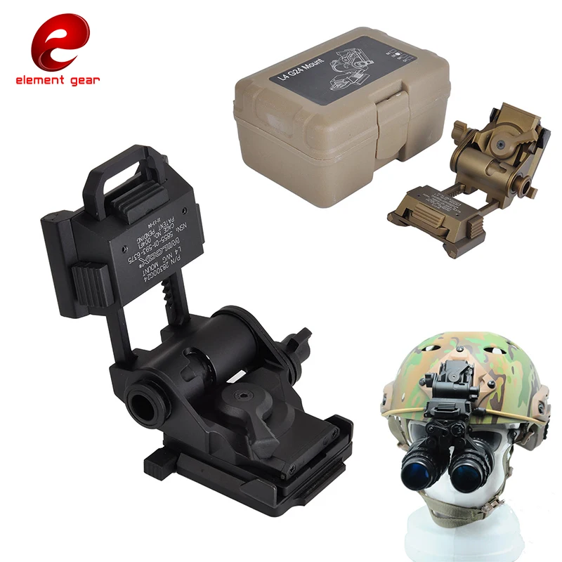 Element L4G24 Helmet Airsoft Accessories CNC NVG Mount Aluminum Frame Mount Arm Hunting for PVS 15/18