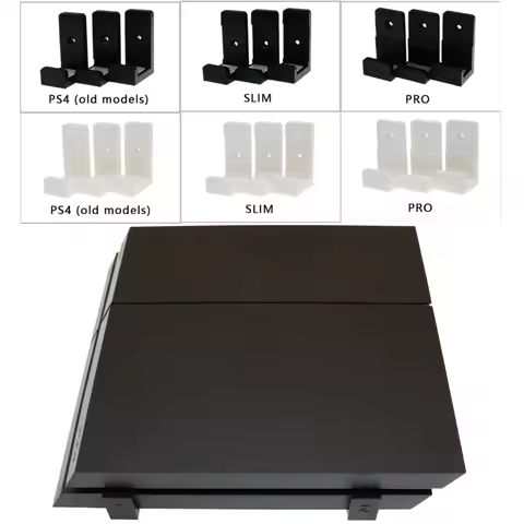 Hot Sale 3D Print Wall Mount Console Stand Host Rack Controller Holder Game Storage Bracket For Sony PlayStation4 PS4 Slim Pro