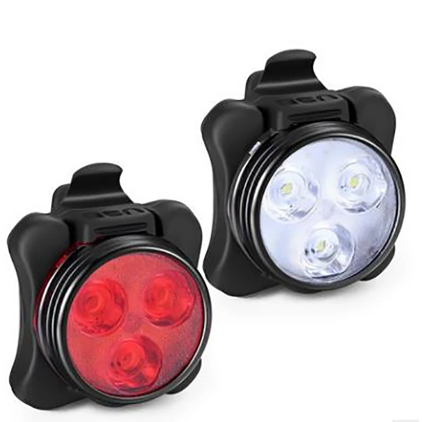 Luzes de bicicleta recarregáveis, luzes LED bicicleta frontal/traseira, bateria de lítio, farol de bicicleta, impermeável, fácil de instalar