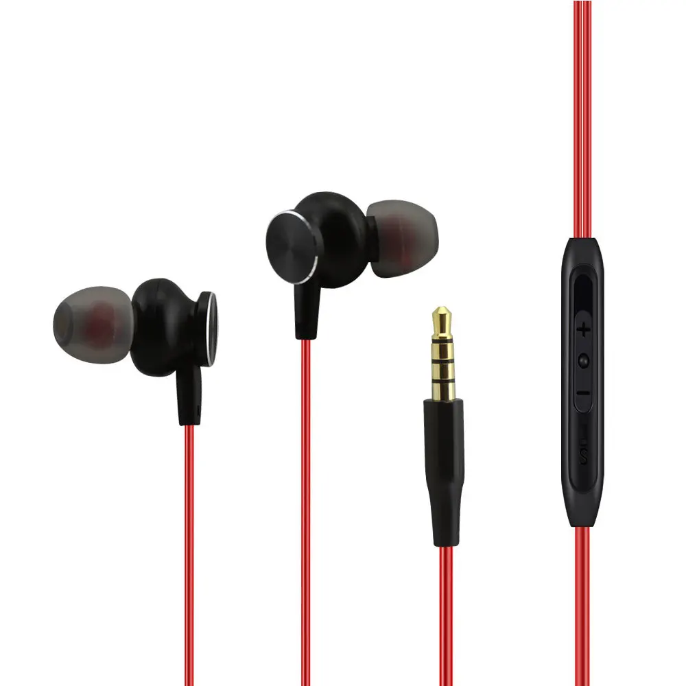 In-ear Wired Metal Earphone Magnetic 3.5mm Line Type MP3/ MP4 Music Earbud Sport Headset With Microphone For iPhone Xiaomi Phone