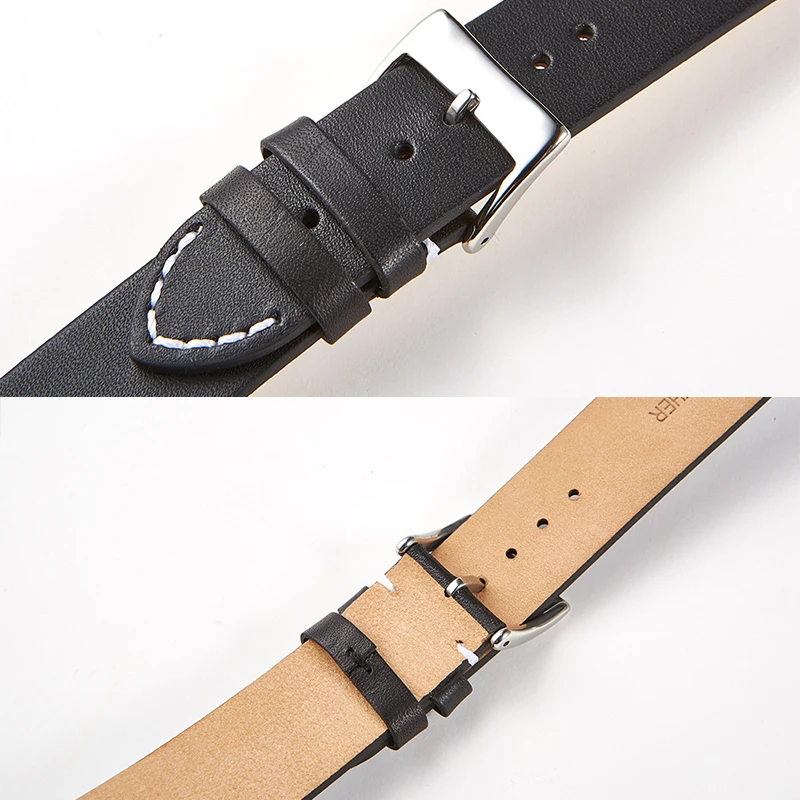 Leather strap vintage cowhide watchband 16 18 20 22 24mm Soft and ultra-thin strap Quick release spring bar watch accessories