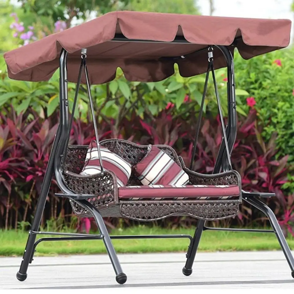 Garden Patio Waterproof Outdoor Sunshade UV Blocking Waterproof Swing Chair Top Cover Balcony Canopy Dustproof Sun Shade