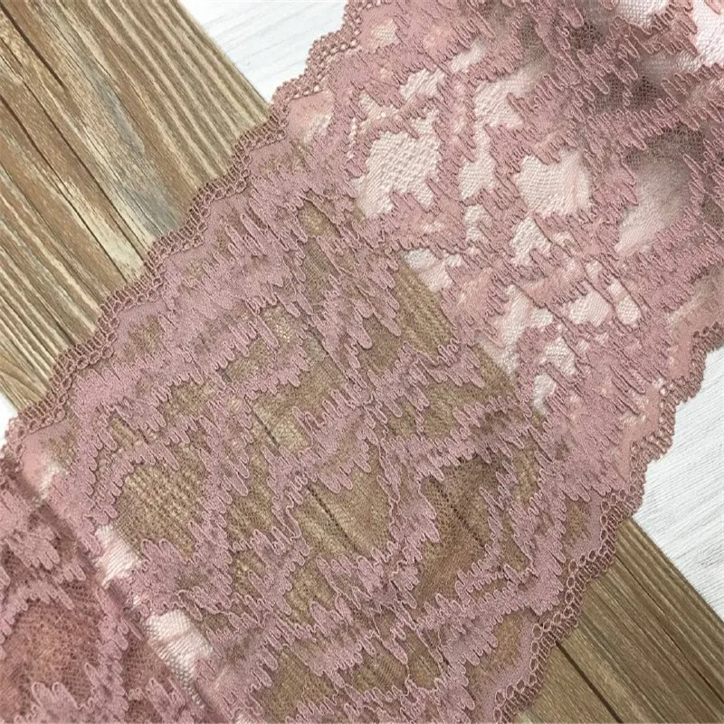 Stretch Lace Trim Quality Dusty Rose Lace Fabrics DIY Underwear Needlework Accessories Green Elastic Lace for Clothes Crafts