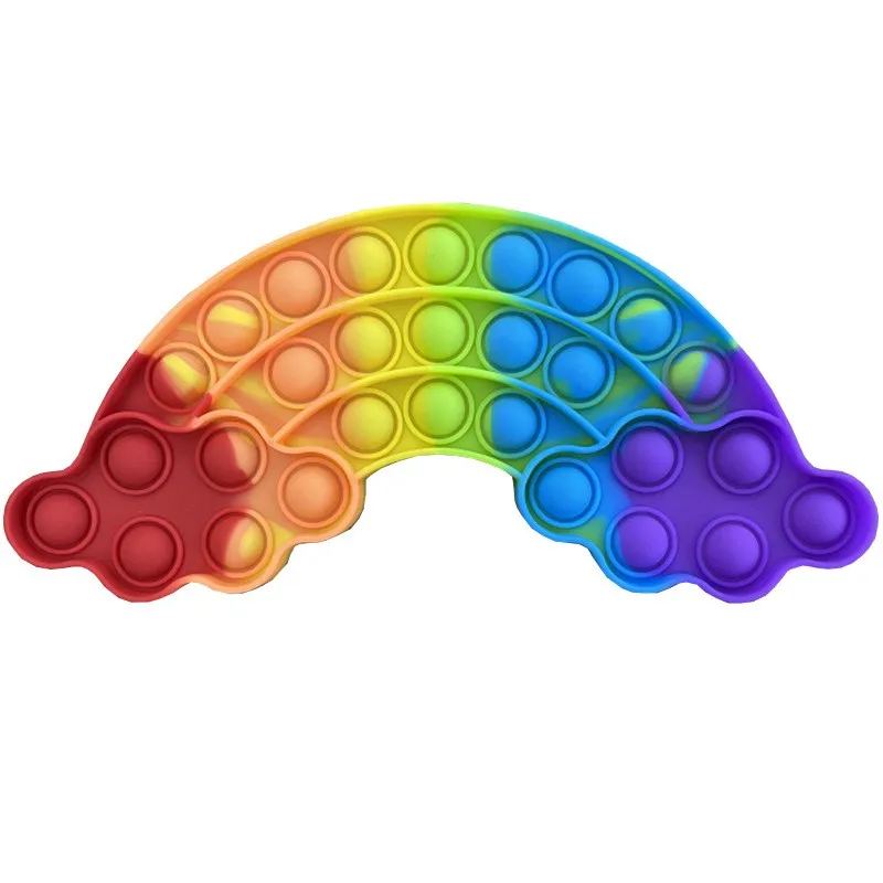 Fidget Stress Toy Rainbow Push It Bubble Antistress Toy Adult Children Sensory Toy To Relieve Autism Playing Board Gift